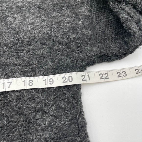 PrAna Size M Women’s Crestland Turtle Neck Sweater Charcoal Wool Blend Thick - Picture 10 of 13